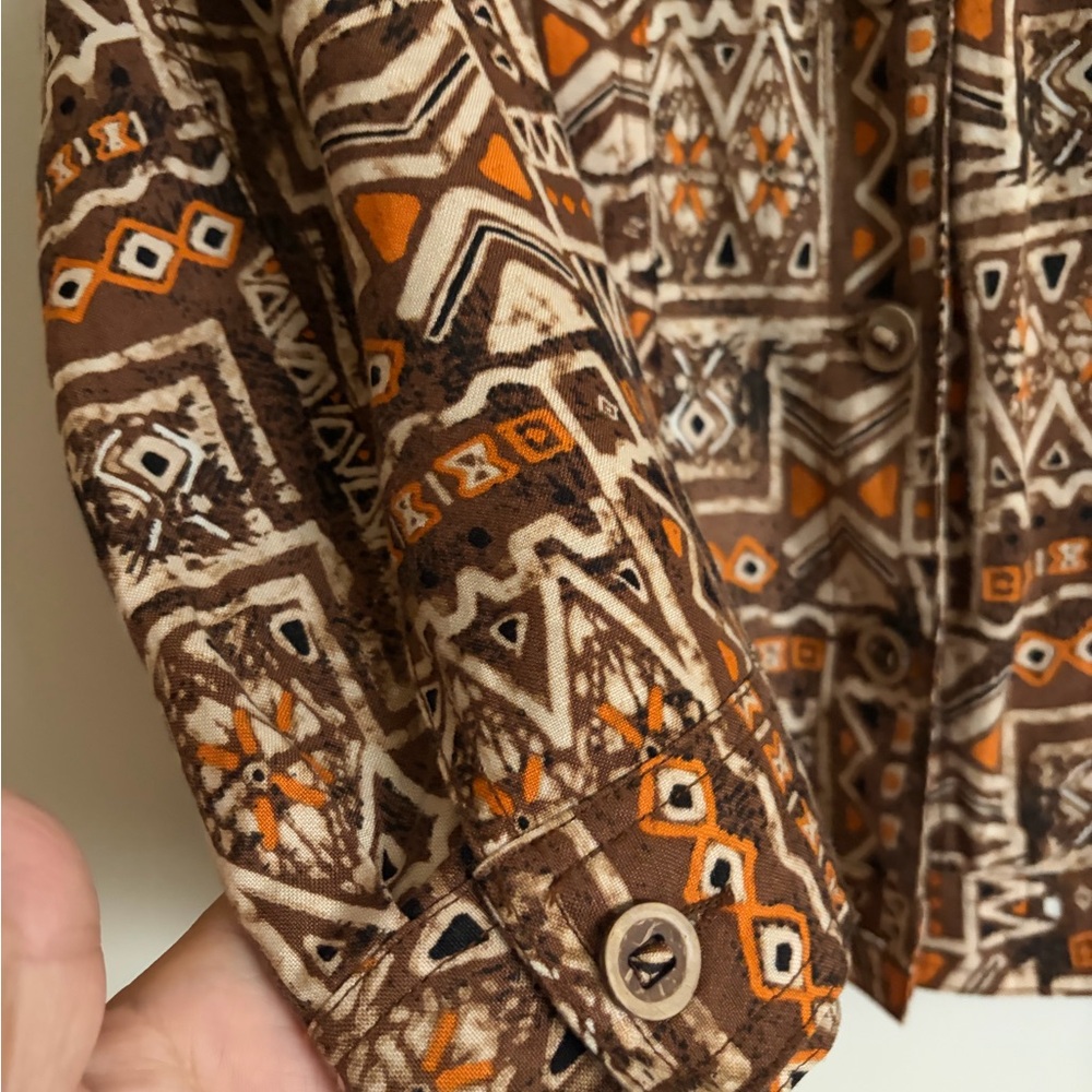 Ruby Rd. Brown and Tan Geometric Jacket - Picture 11 of 12